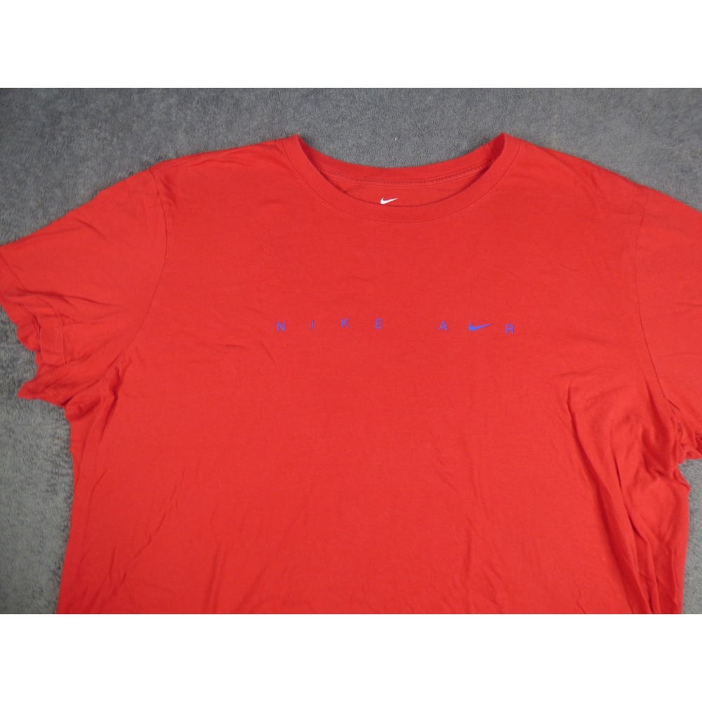 Nike Air Mens T-Shirt 3XL Red Blue Graphic Short Sleeve Cotton Crewneck Tee